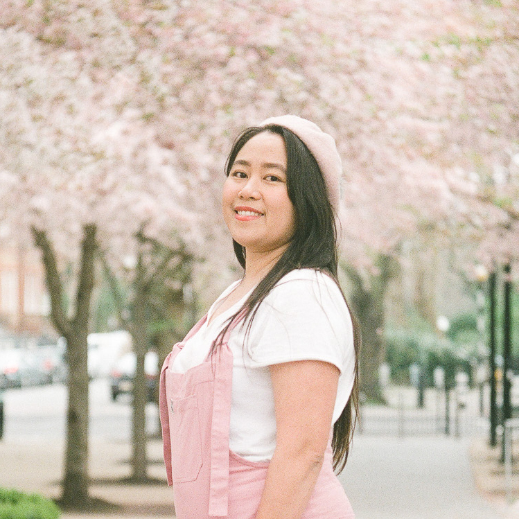 Jenny with cherry blossoms